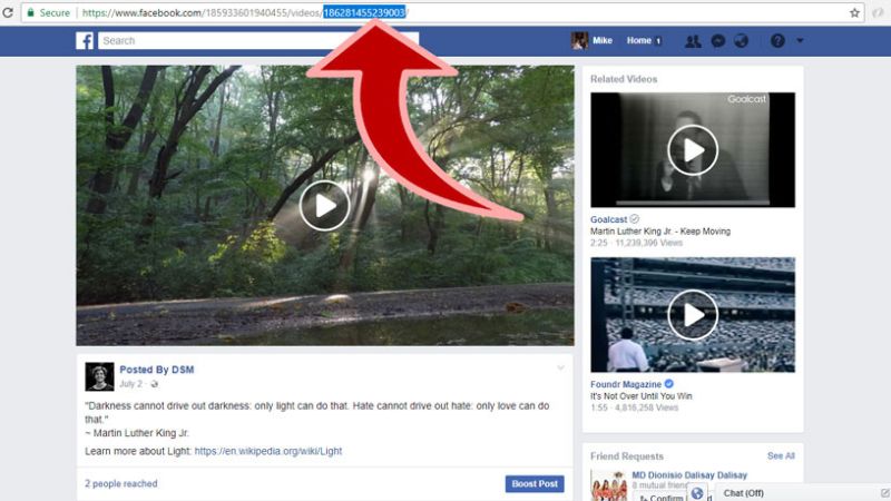 Cách lấy ID video Facebook