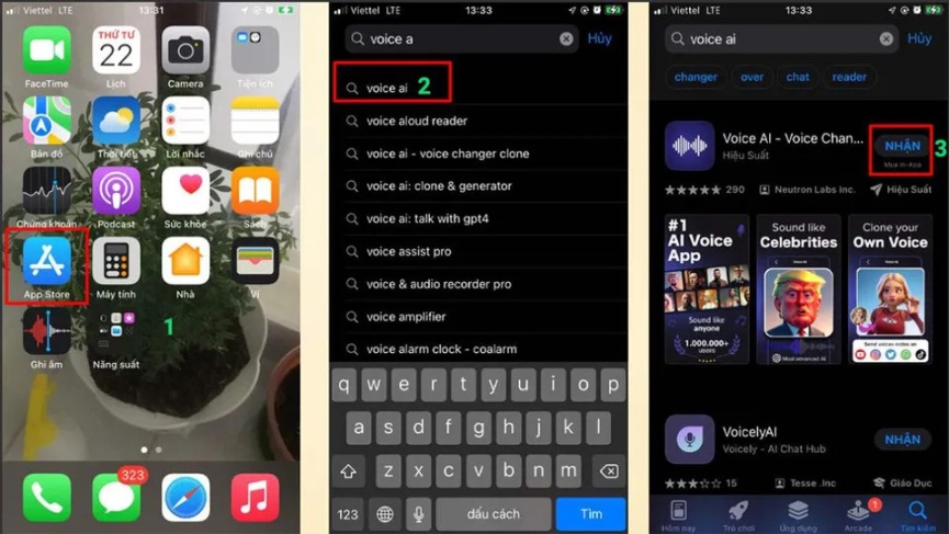 Cách tải Voice AI trên điện thoại iPhone (iOS)