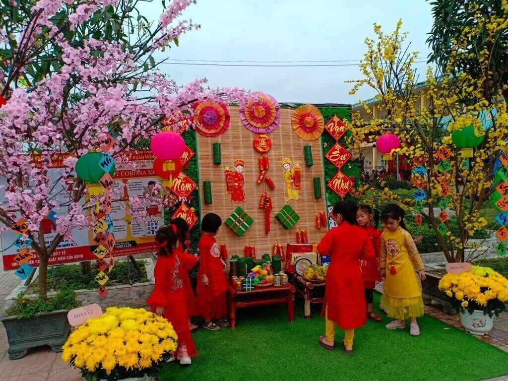 In backdrop, background trang trí lớp học