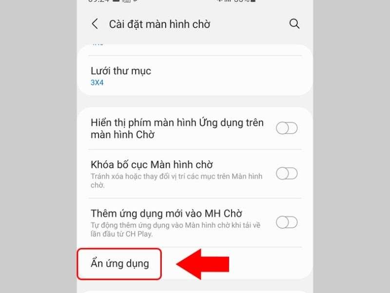 Cách giấu ứng dụng trên Samsung