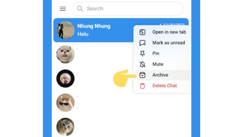 ẩn tin nhắn trên máy tính