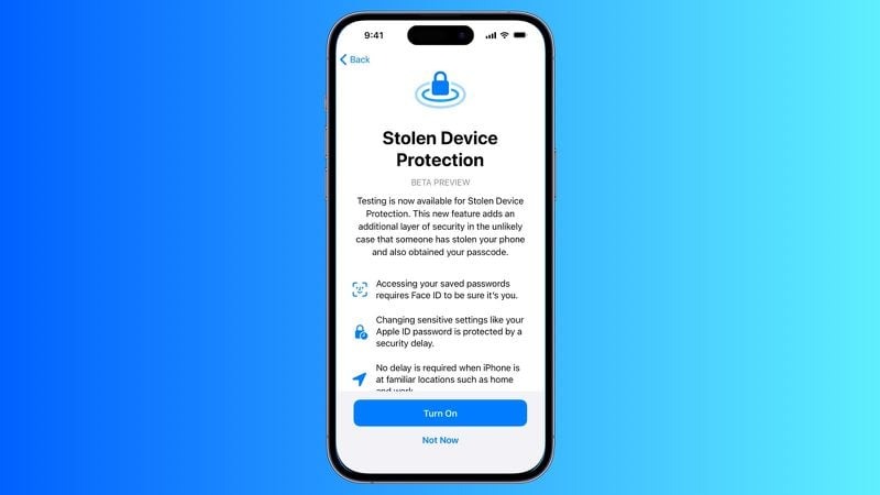 ios 17.3 Bảo vệ thiết bị bị đánh cắp