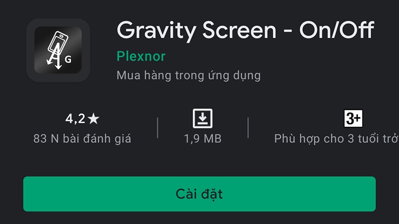 Sử dụng ứng dụng Gravity Screen