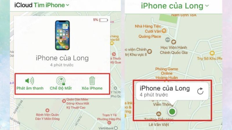 Cách khóa iCloud khi bị mất máy