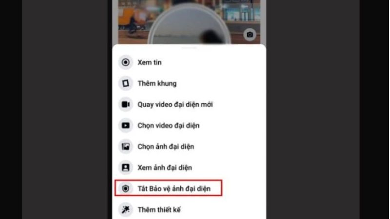 cách tắt khiên lấy ảnh đại diện facebook
