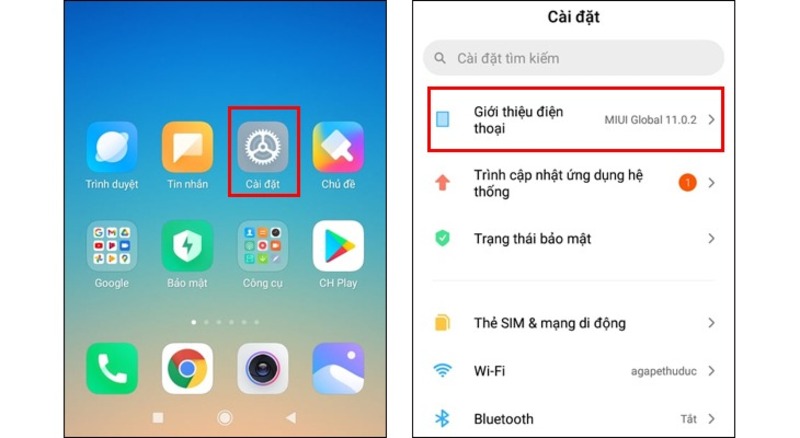 Reset máy Redmi bằng cài đặt