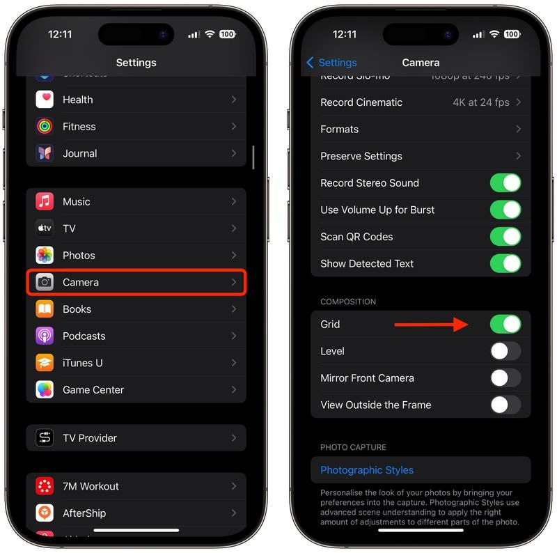 Cách cài đặt máy ảnh iphone chụp hình đẹp