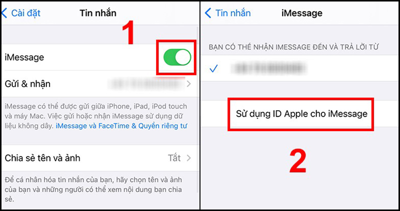cách cài iMessage cho iPhone