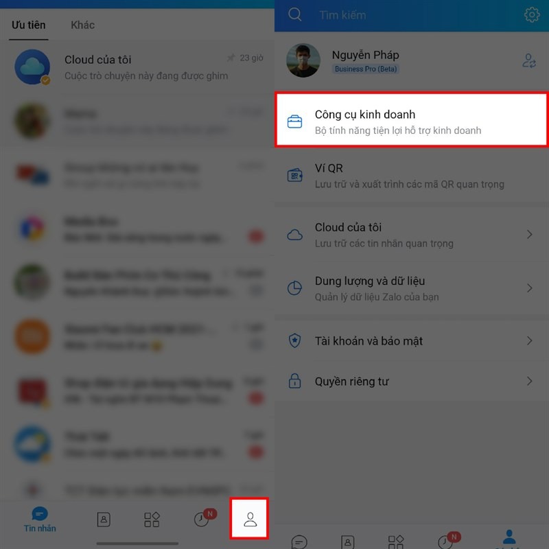 Cài tin nhắn tự động Zalo