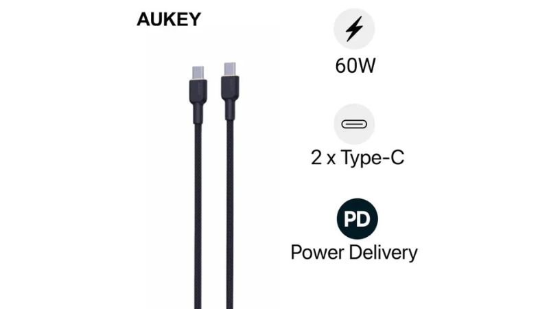 cáp sạc 2 đầu type c