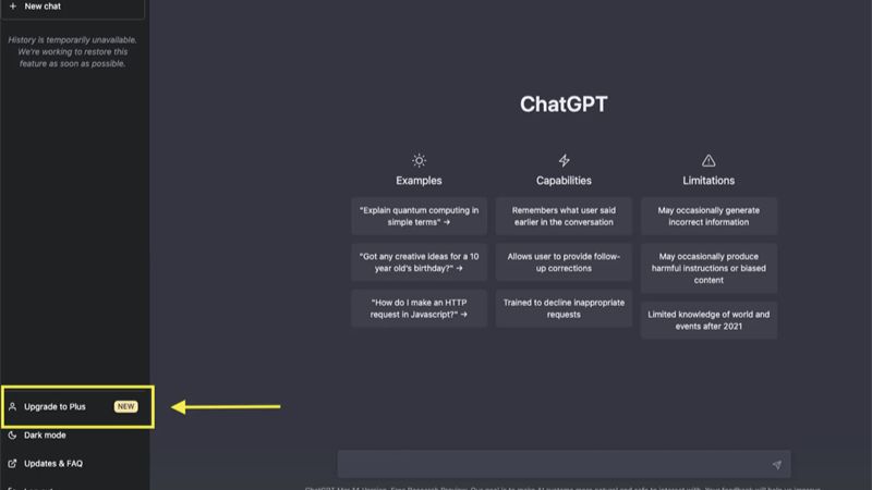 chọn upgrade to plus
