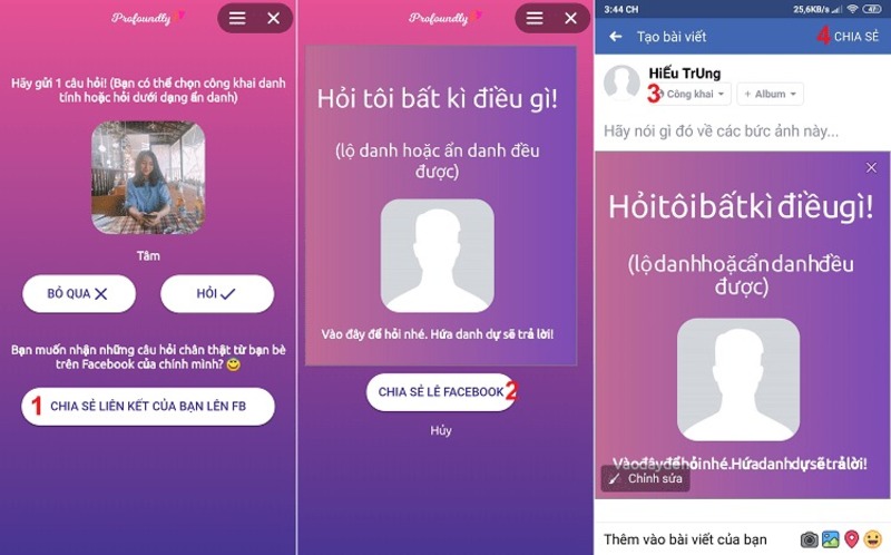 Trò chơi câu hỏi trên Facebook
