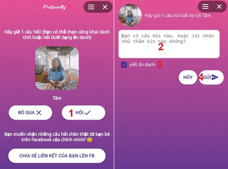 Trò chơi câu hỏi trên Facebook