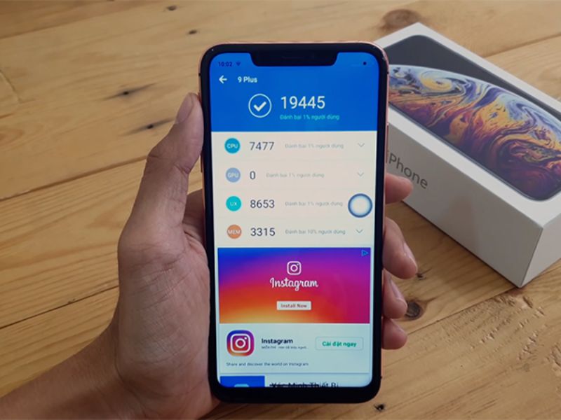 hiệu năng iphone xs max like new