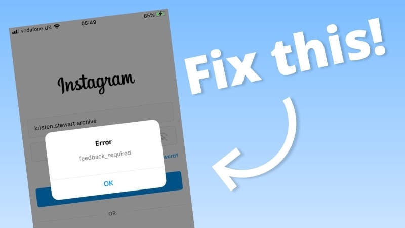 Instagram bị lỗi không vào được