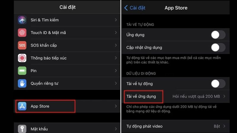 Tắt chế độ tự cài đặt ứng dụng