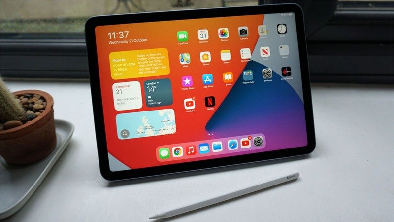 Màn hình lớn và đẹp trên iPad Air 4