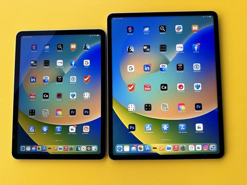 màn hình ipad air và ipad pro
