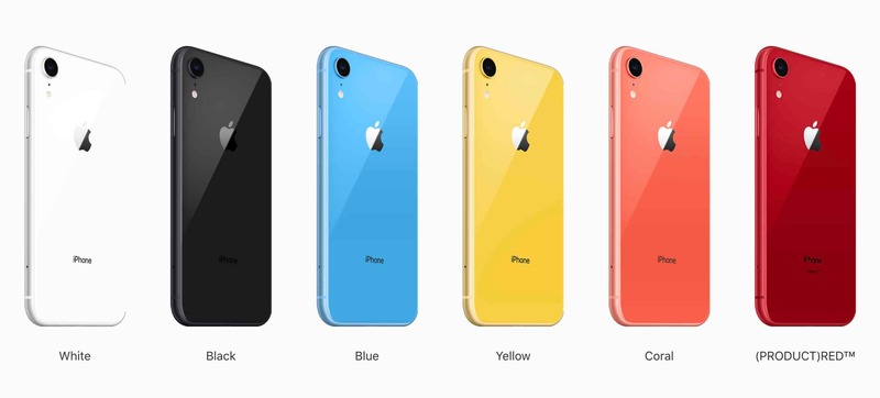 màu sắc trên iphone xr