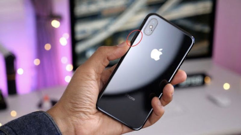 nút nguồn điện thoại bị lún