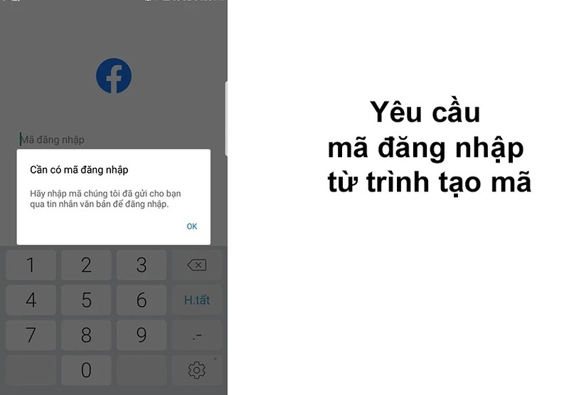 trình tạo mã trên facebook