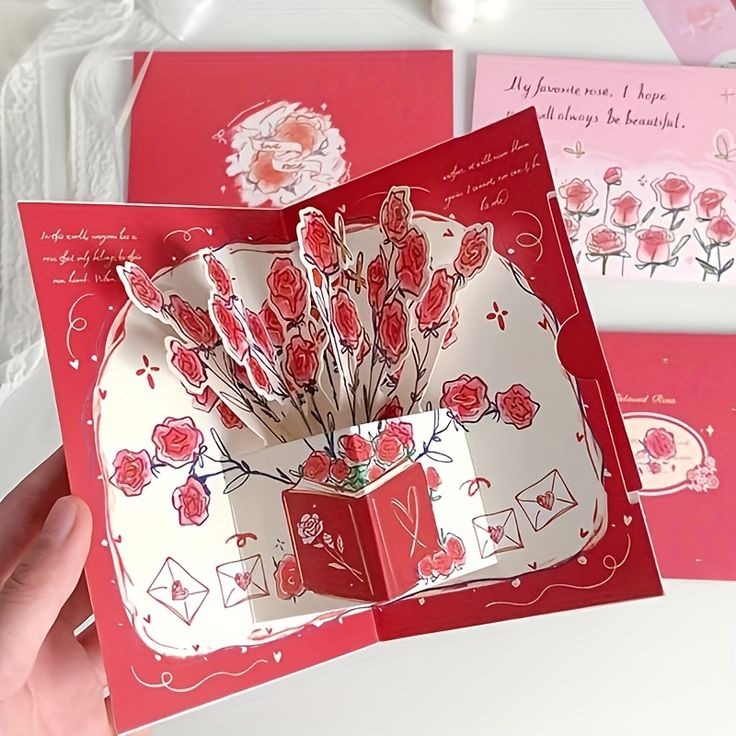 Các mẫu thiệp Valentine đỏ độc đáo