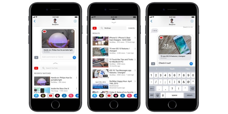 Youtube ngừng ứng dụng mini iMessage