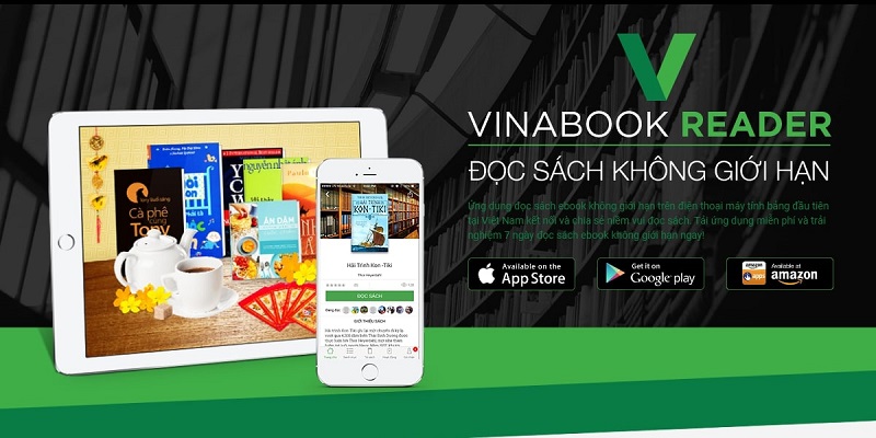 Vinabook Reader là ứng dụng cho phép bạn đọc hơn 10.000 đầu sách