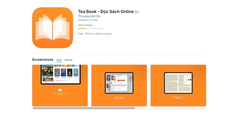 TeaBook có khả năng sắp xếp và lưu các đầu sách thành các danh mục