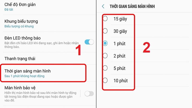 Rút ngắn thời gian tự động khóa màn hình 2