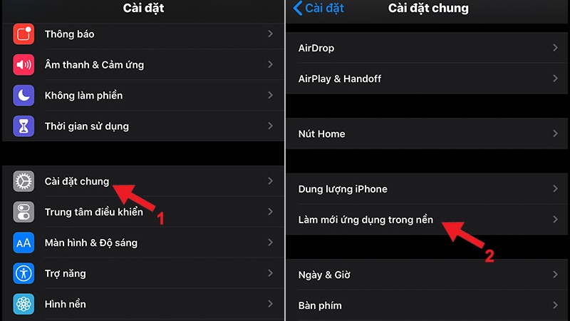 Tắt hết các ứng dụng chạy trong nền 1