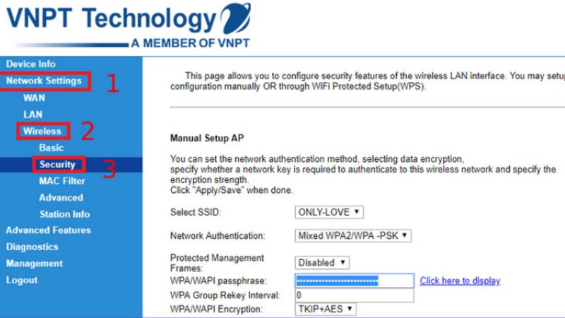 cách cài mật khẩu wifi