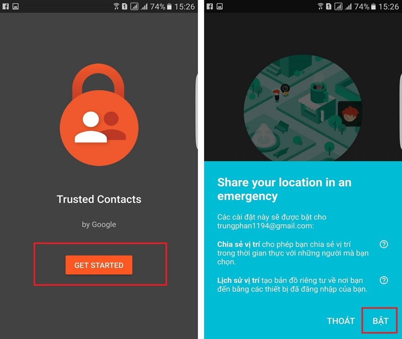 Sử dụng tính năng chia sẻ vị trí trên Google Contacts