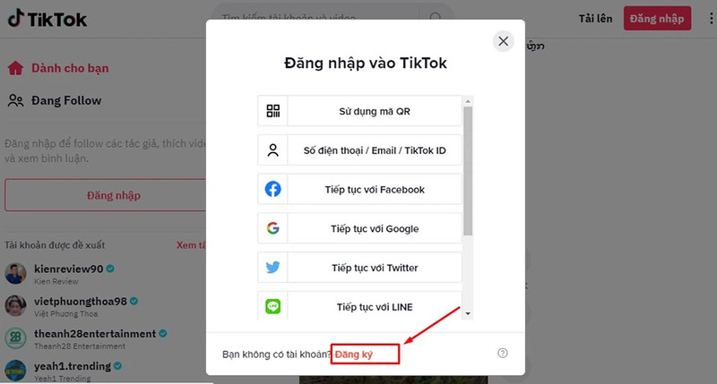 cách lập nick Tik Tok
