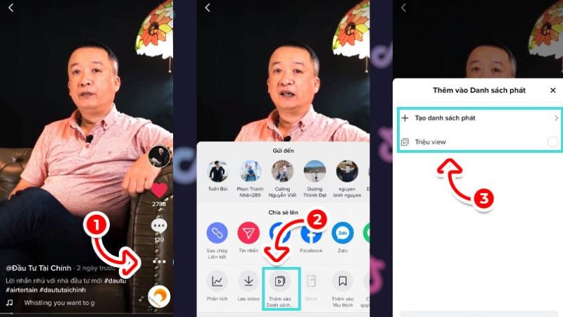 tạo danh sách phát từ video có sẵn