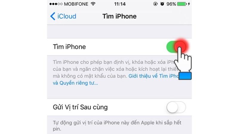tìm iphone bi mất bằng find my iphone