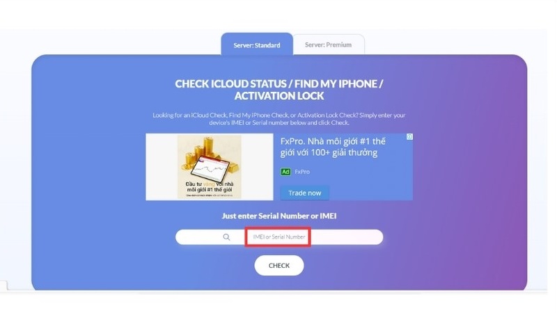 Check iCloud ẩn qua trang web iUnlocker 1