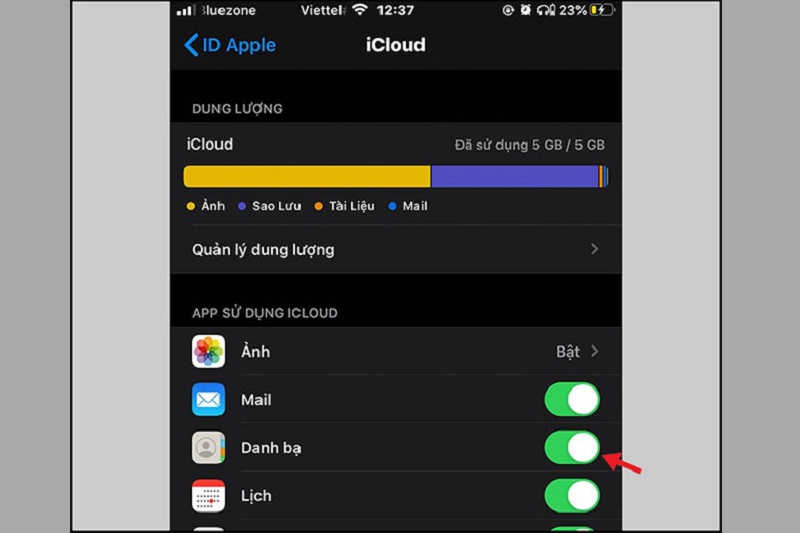 Chuyển danh bạ từ iPhone sang Sim bằng iCloud