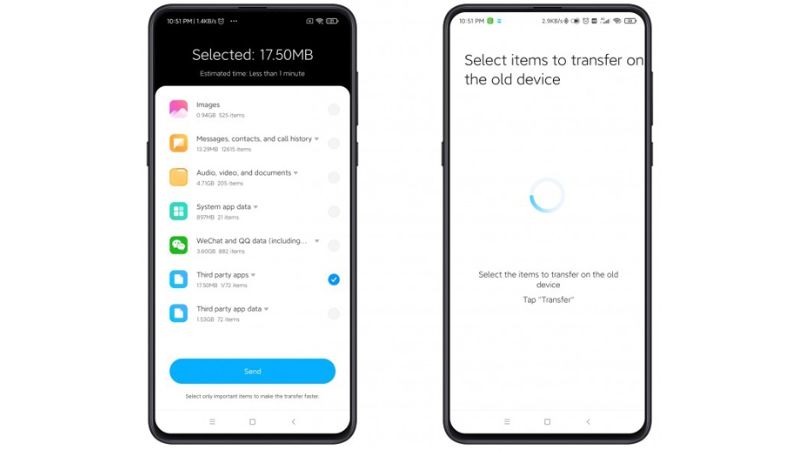 chuyển dữ liệu xiaomi