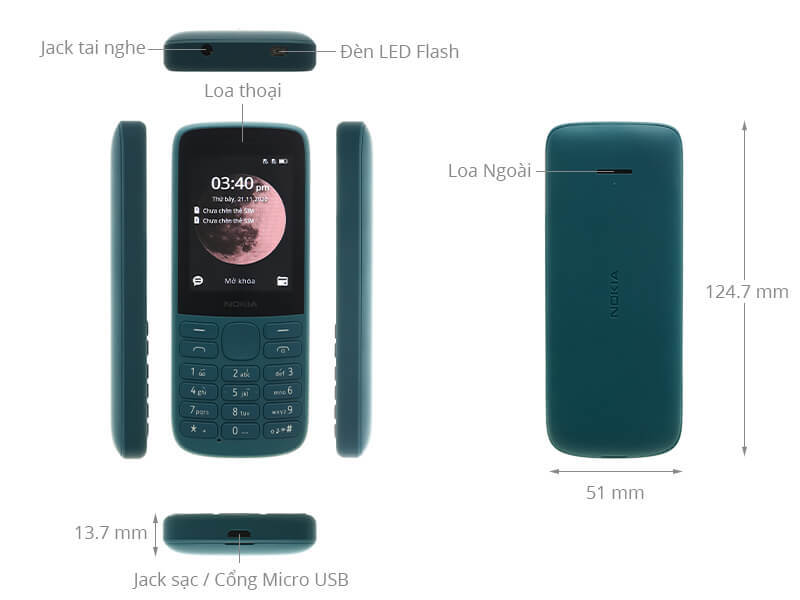 Nokia 215 4G - điện thoại cho người già