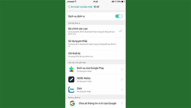 Cách cài định vị giữa 2 điện thoại Oppo