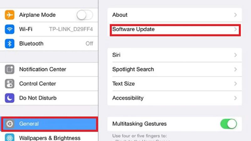 cập nhật lại hệ điều hành