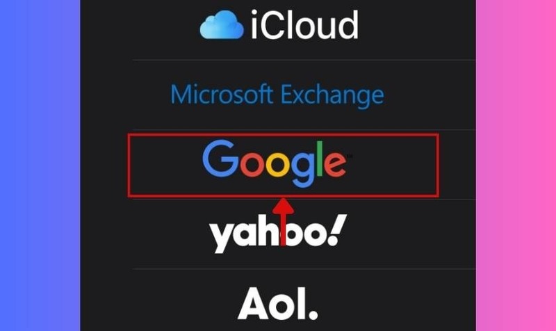 Lấy danh bạ từ gmail về iPhone