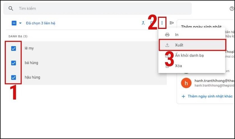 Lấy danh bạ từ gmail về iPhone