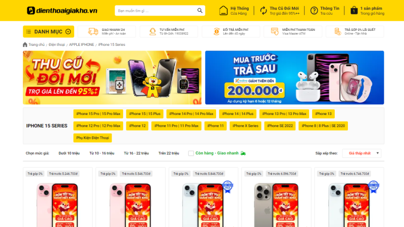 Hướng dẫn mua điện thoại trả góp online tại nhà đơn giản chỉ có tại Điện Thoại Giá Kho
