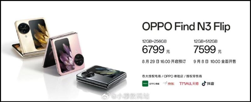 Giá điện thoại Oppo Find N3 flip