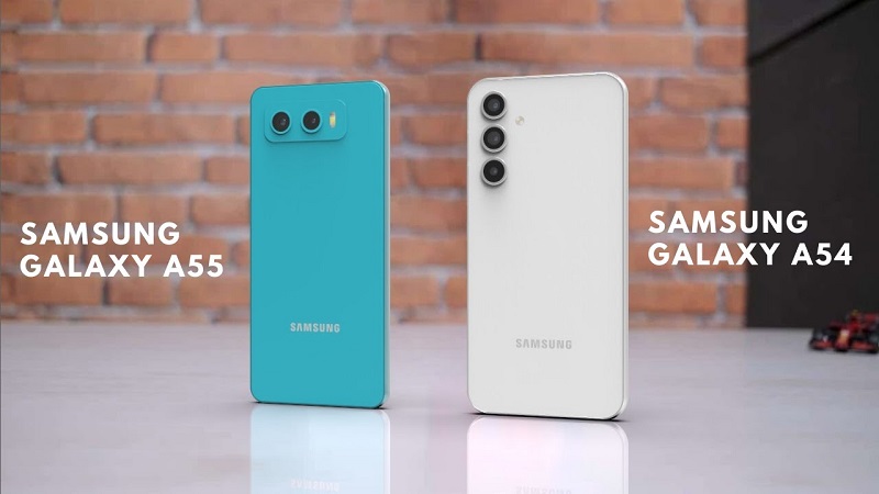 So sánh thiết kế và màn hình A54 và A55
