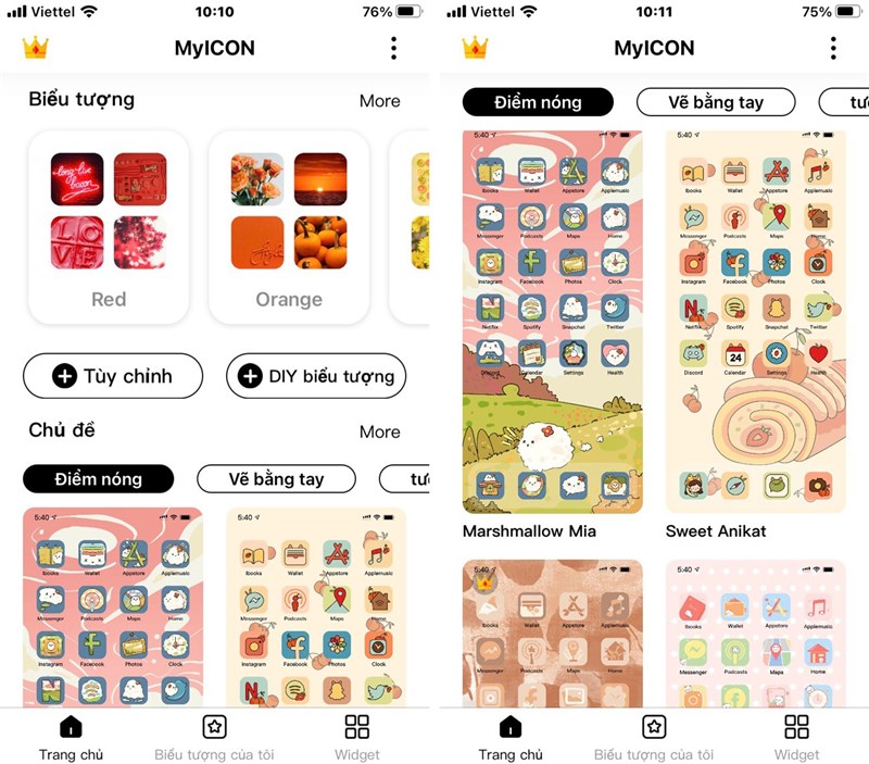 Thay đổi icon ứng dụng bằng app Myicon