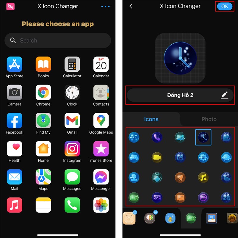 Thay đổi icon ứng dụng bằng X Icon Changer