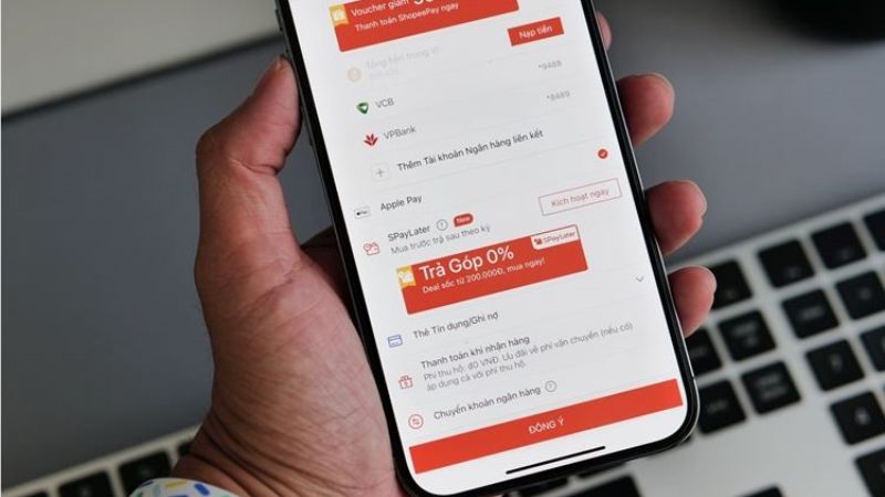 trả góp trên shopee có mất phí không